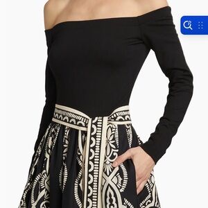 Cara Cara Strapless Dress in Black and Cream